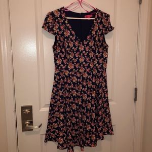 Betsey Johnson Flowered A line Dress
